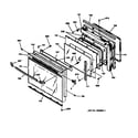 GE JTP45BW3BB oven door diagram