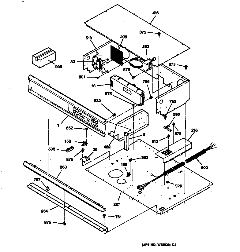 GE JTP45WV1WW control panel diagram