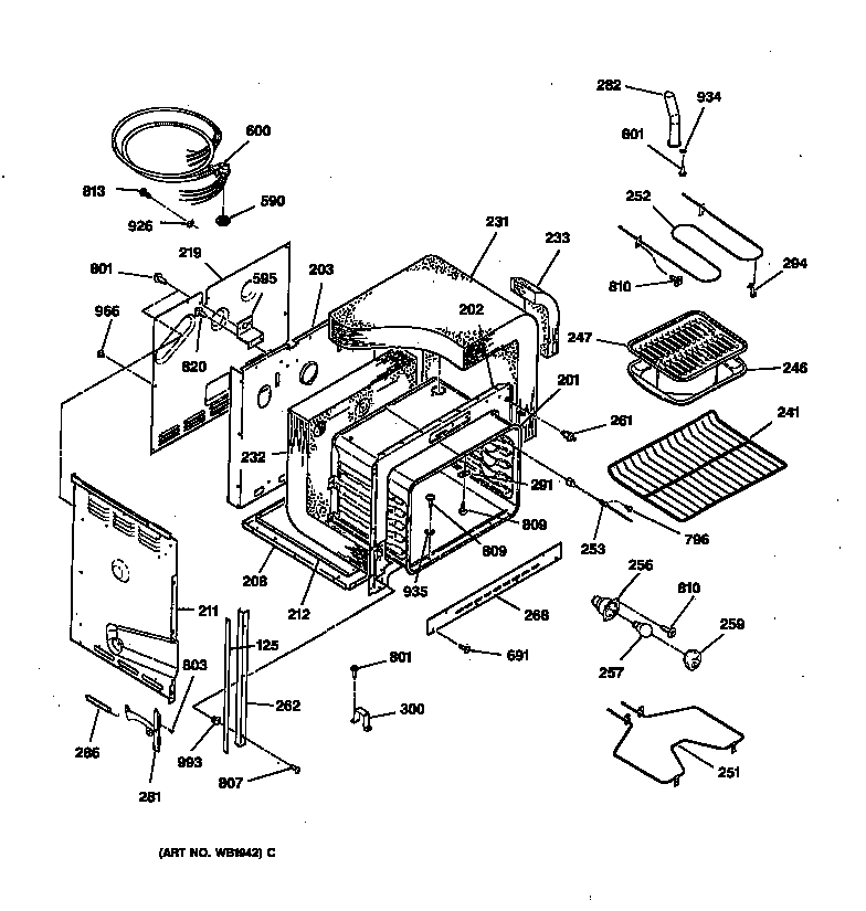 GE JDP37GT1BB body parts diagram