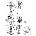 GE WSKP2060T2WB brake, clutch, gearcase, motor & pump parts diagram
