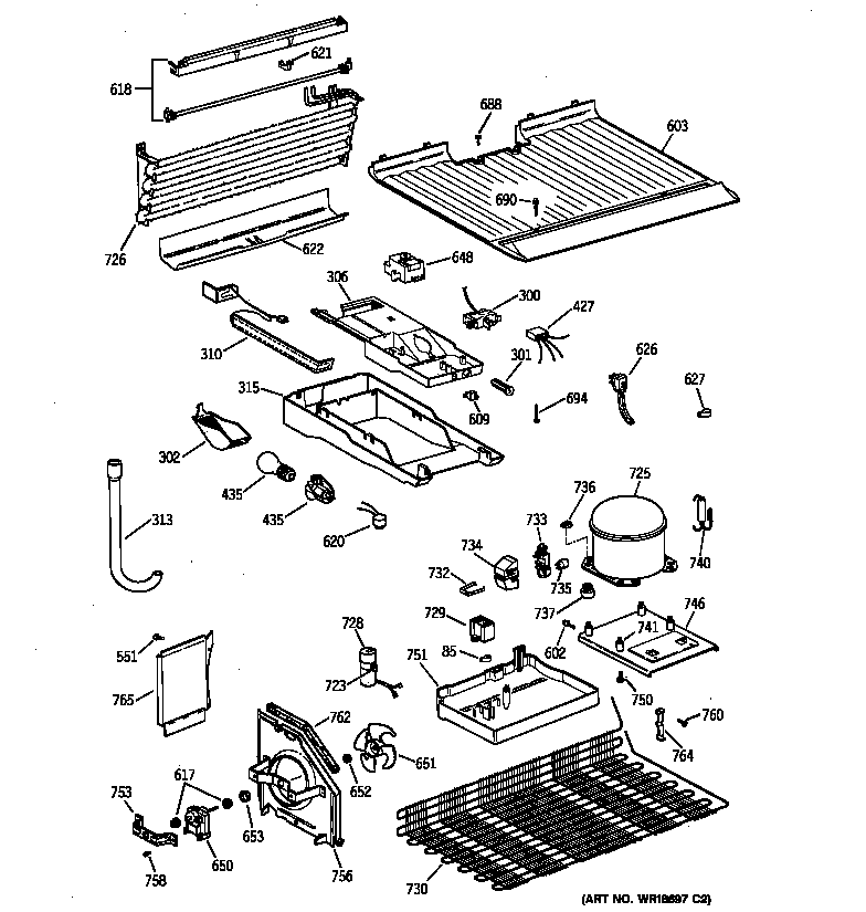 GE TBJ14NABRRWW unit parts diagram
