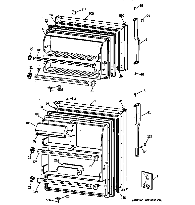 Hotpoint CTZ16EACJRWW doors diagram