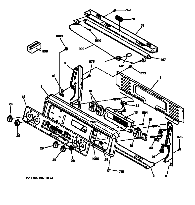 GE JB940BB2BB control panel diagram