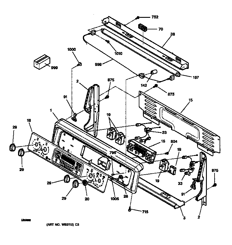 GE JBP79CB2CC control panel diagram