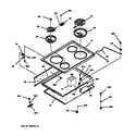 GE JDP36BW4WH cooktop diagram