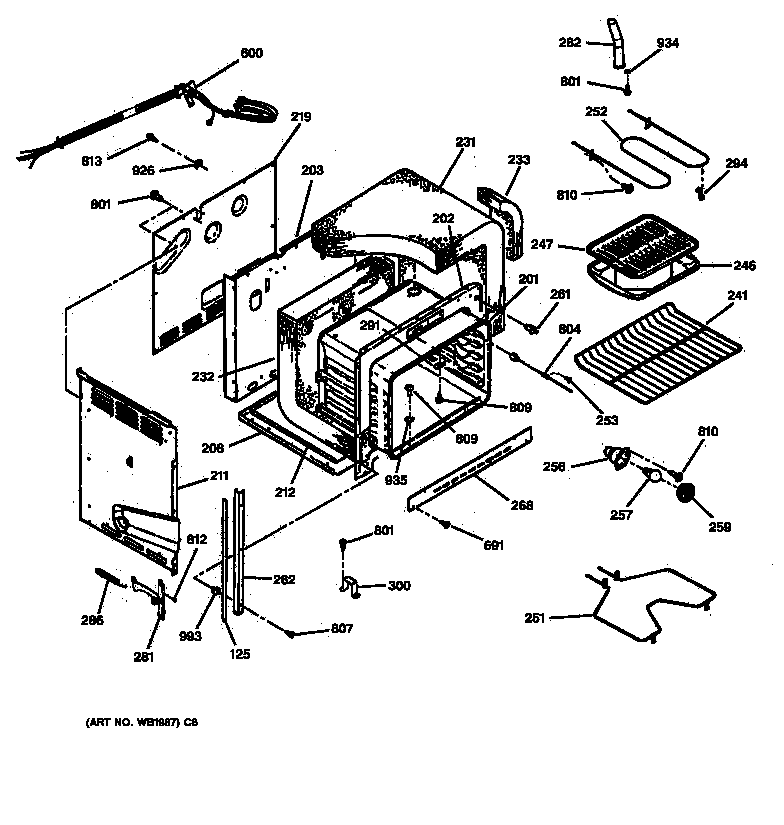 GE JDP39BW4BB body parts diagram