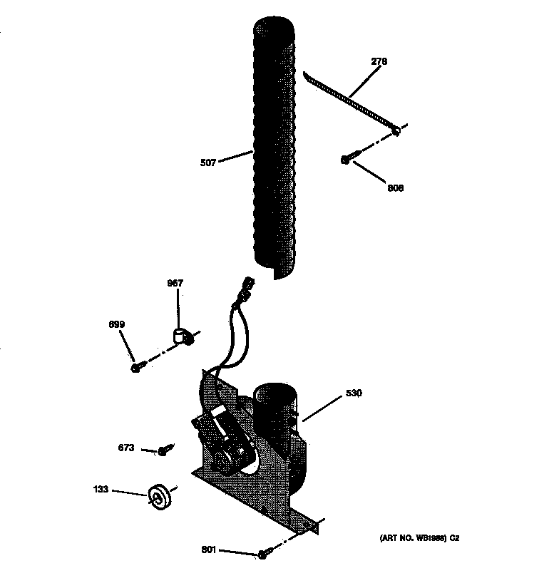 GE JDP39BW4BB blower diagram