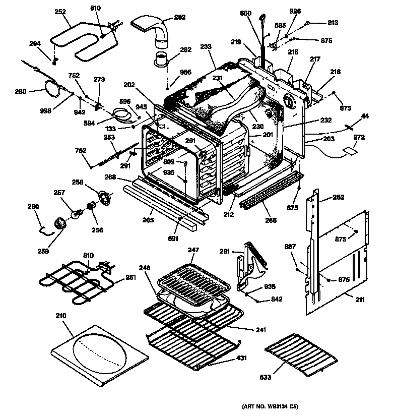 GE JKP18BA2BB body parts diagram