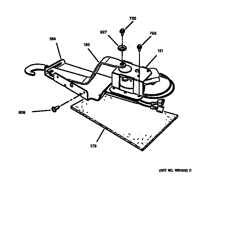 GE JSP26BW3WH door lock diagram