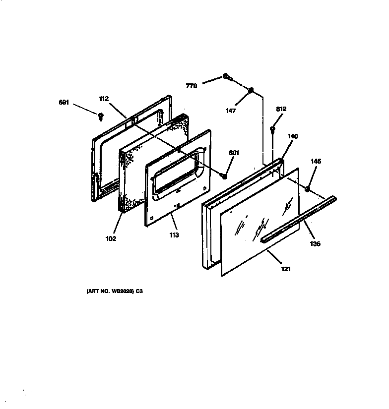 GE JBS02LY2WH door diagram
