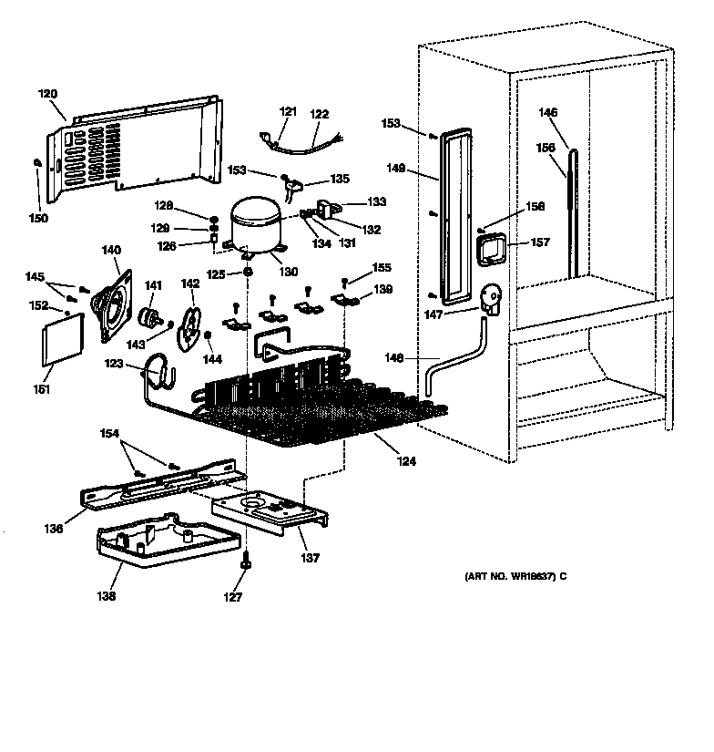 GE TCX18PACCRAA unit parts diagram