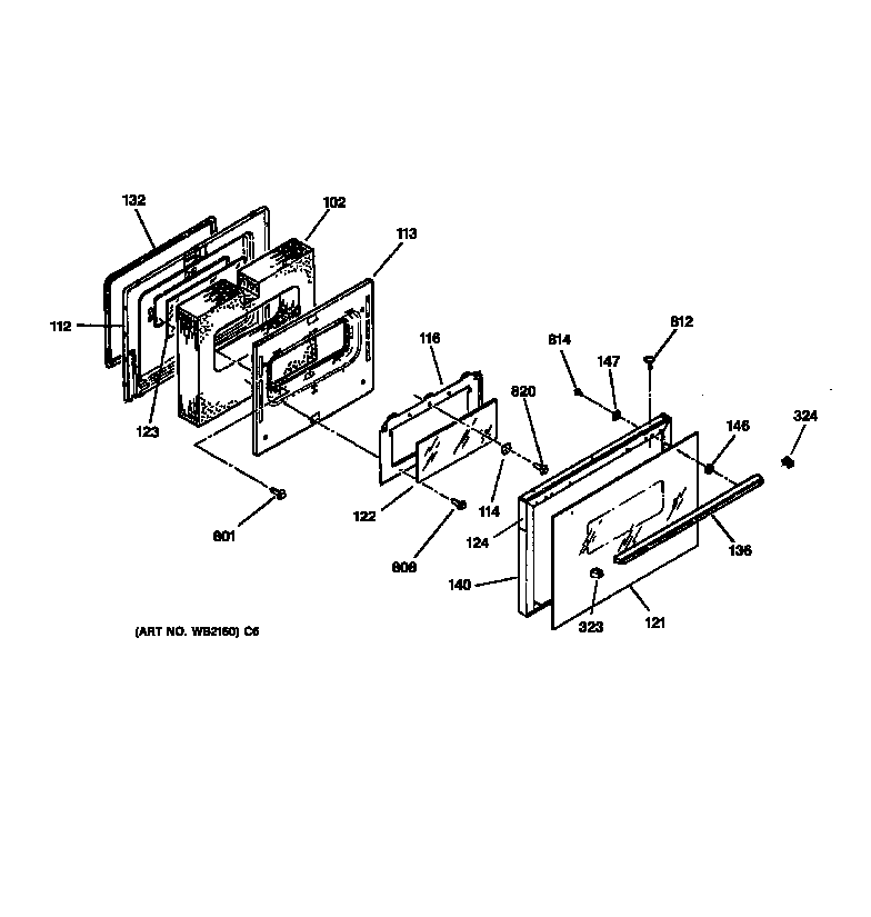 Hotpoint RB787GY3BB door diagram