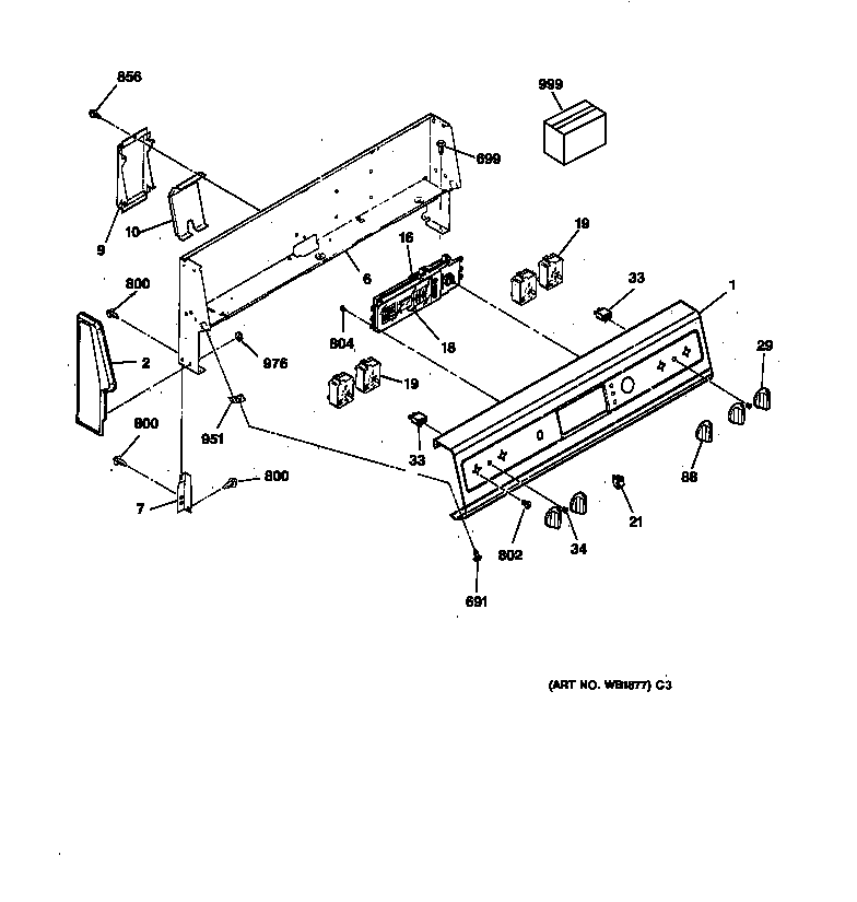 GE LEB326GT5WH control panel diagram