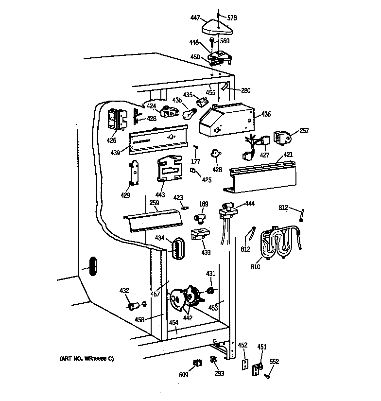Kenmore 36358262897 fresh food section diagram