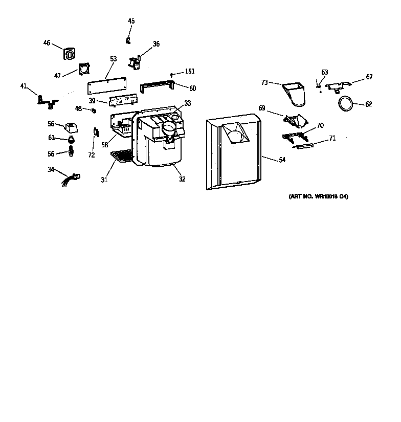 Kenmore 36359572997 dispenser diagram