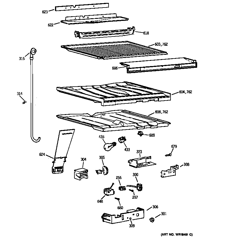 Kenmore 36360947000 compartment separator parts diagram