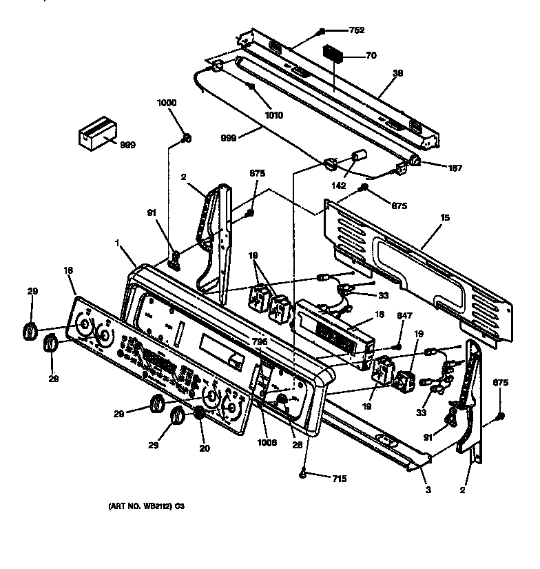 GE JBP85CB1CC control panel diagram
