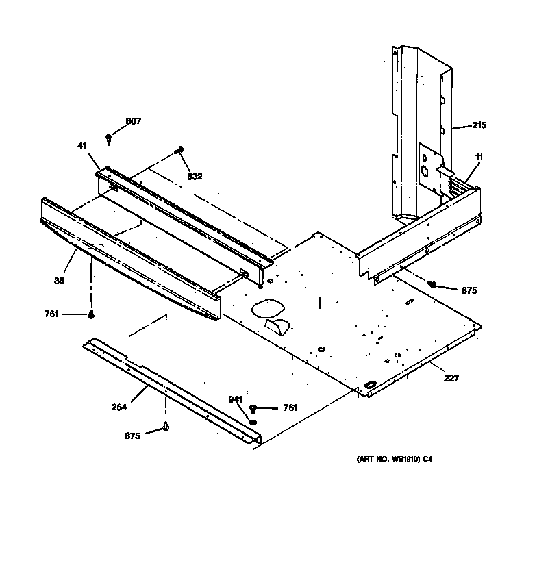 GE JTP27BA1BB center spacer diagram
