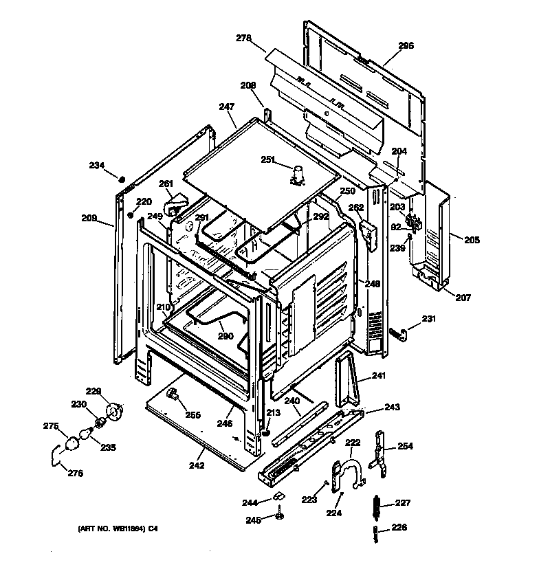GE JBS27BC1AD body parts diagram