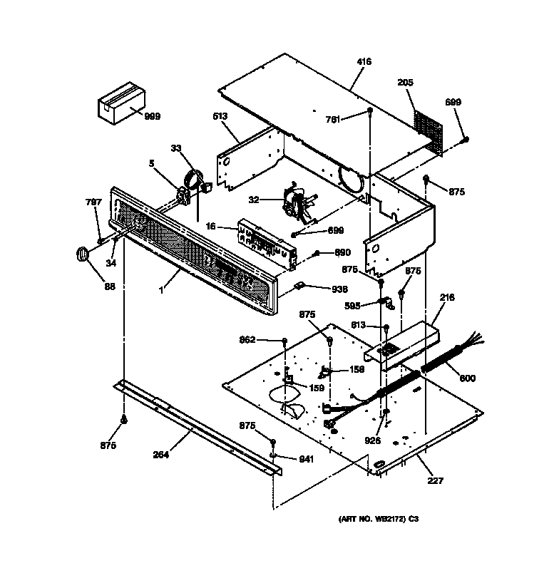 GE JTP27WA3WW control panel diagram