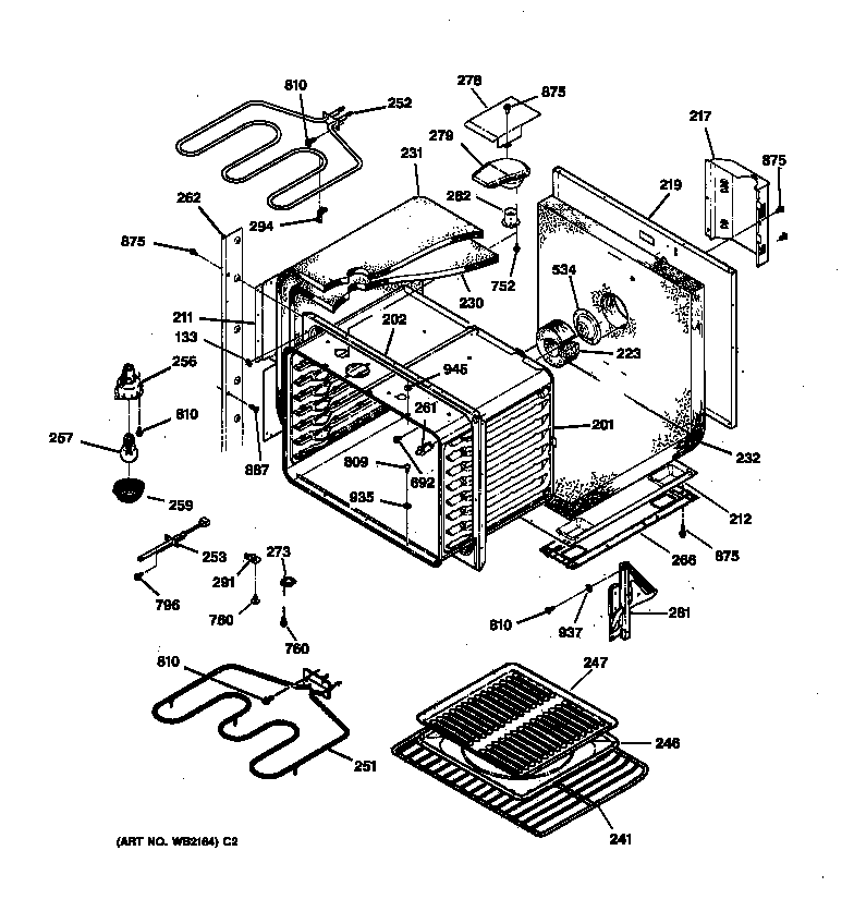GE JTP27WA3WW upper body diagram