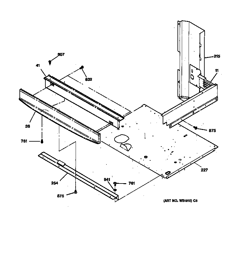 GE JTP27WA3WW center spacer diagram