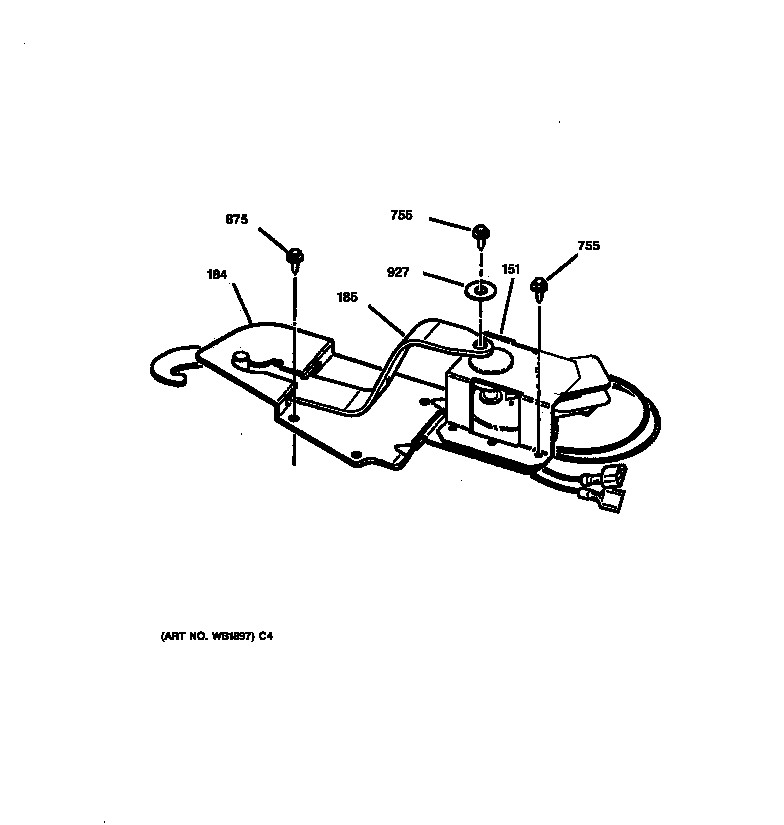 GE JTP15BA3BB door lock diagram