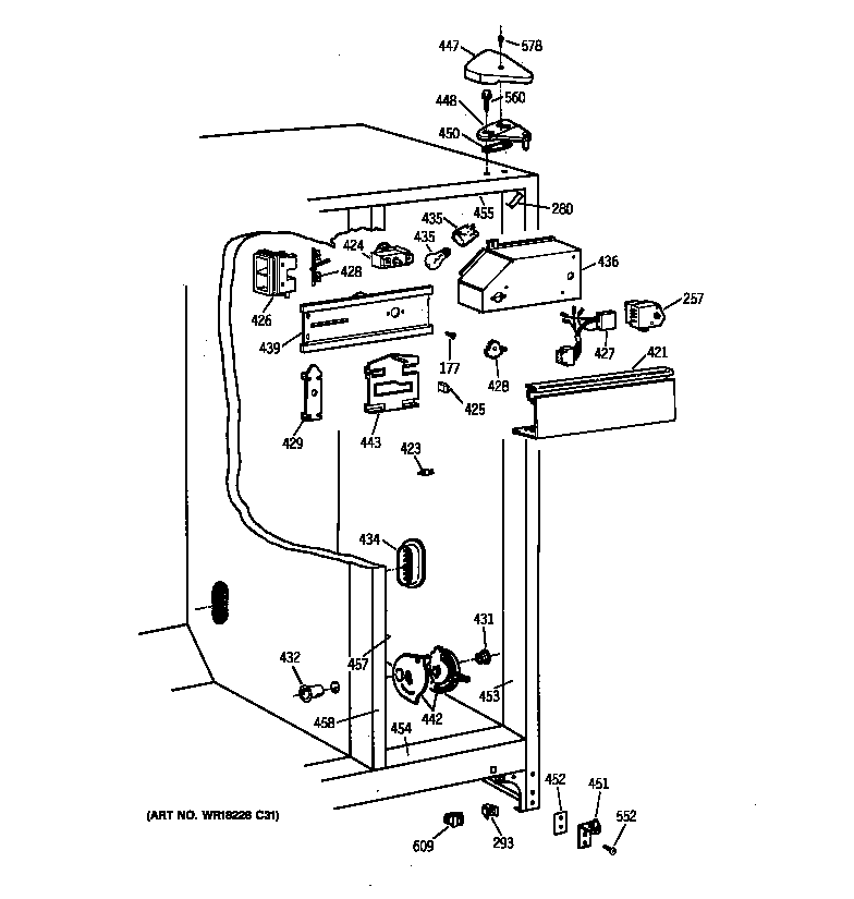 Kenmore 36348042897 fresh food section diagram