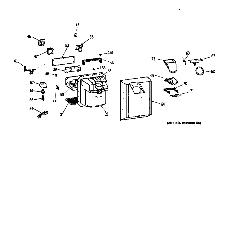 Kenmore 36358062897 dispenser diagram