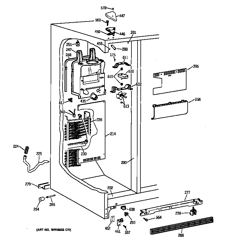 Kenmore 36358062897 freezer section diagram