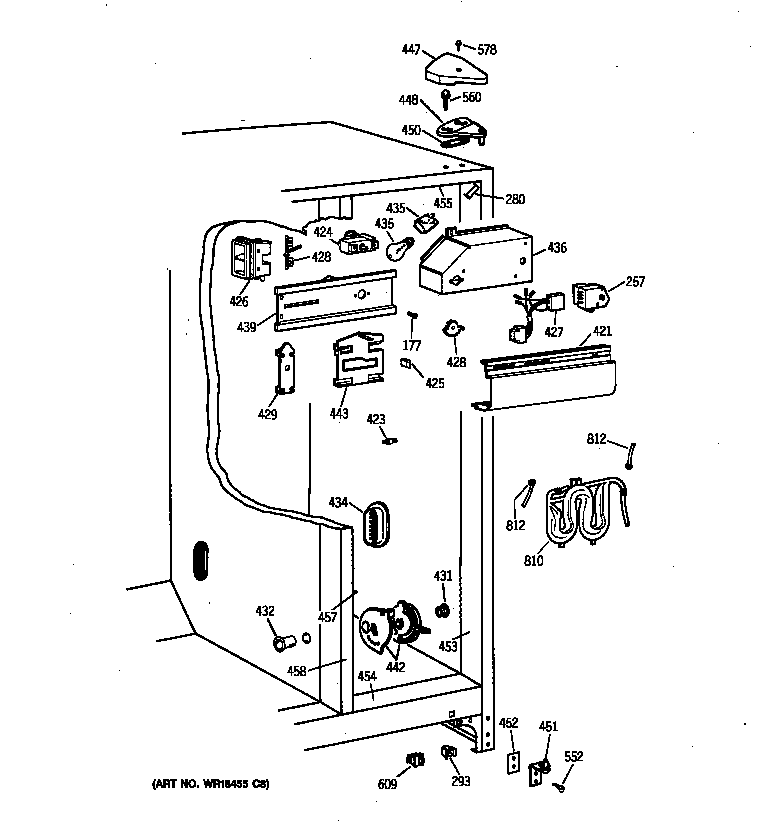 Kenmore 36358062897 fresh food section diagram