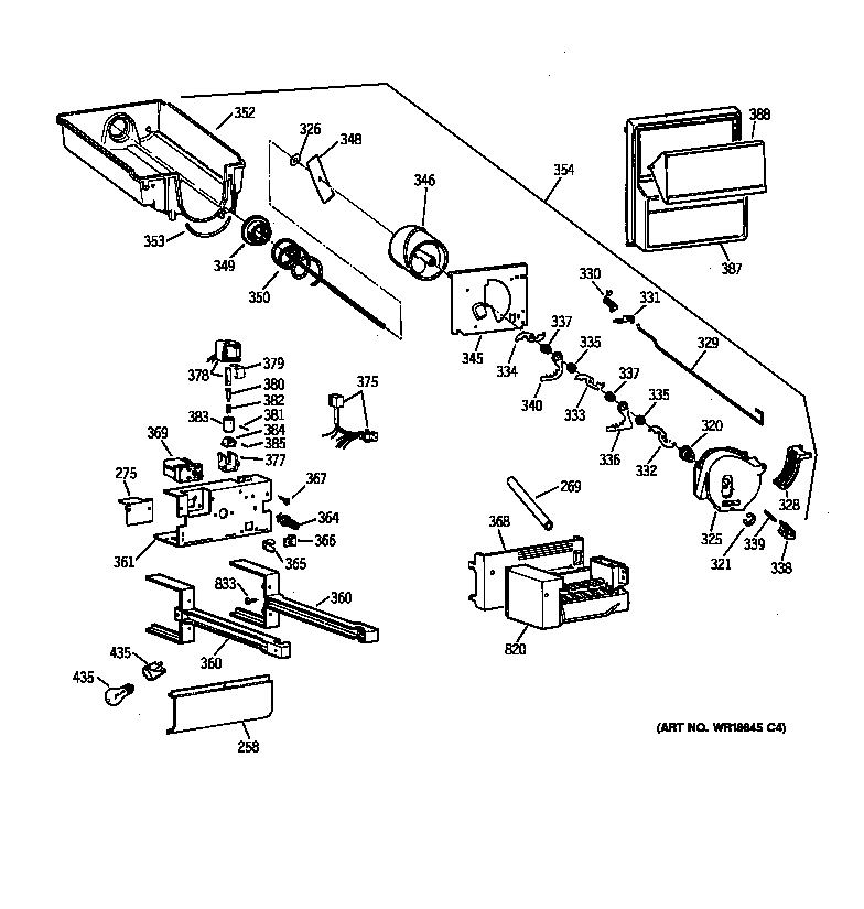 Kenmore 36358472897 ice bucket diagram