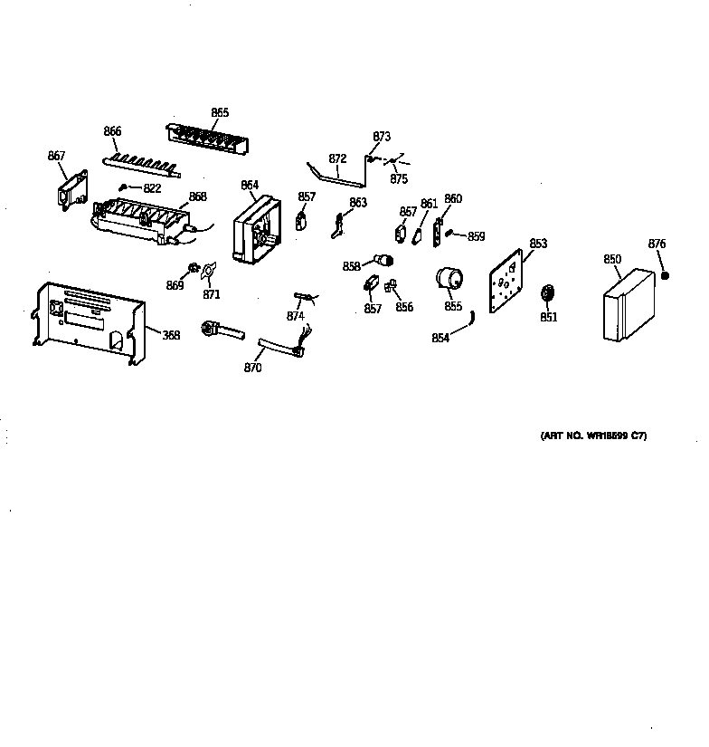 Kenmore 36358472897 icemaker wr30x0328 diagram
