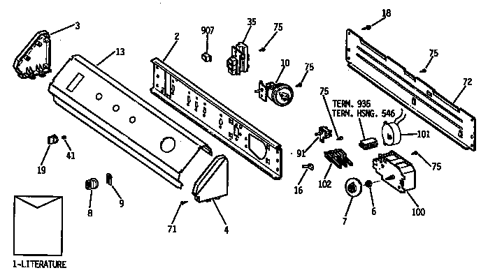 GE WWA8866RBL backsplash diagram