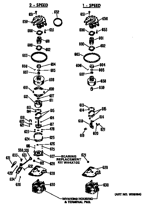 GE WRW3705KAL 2-speed diagram