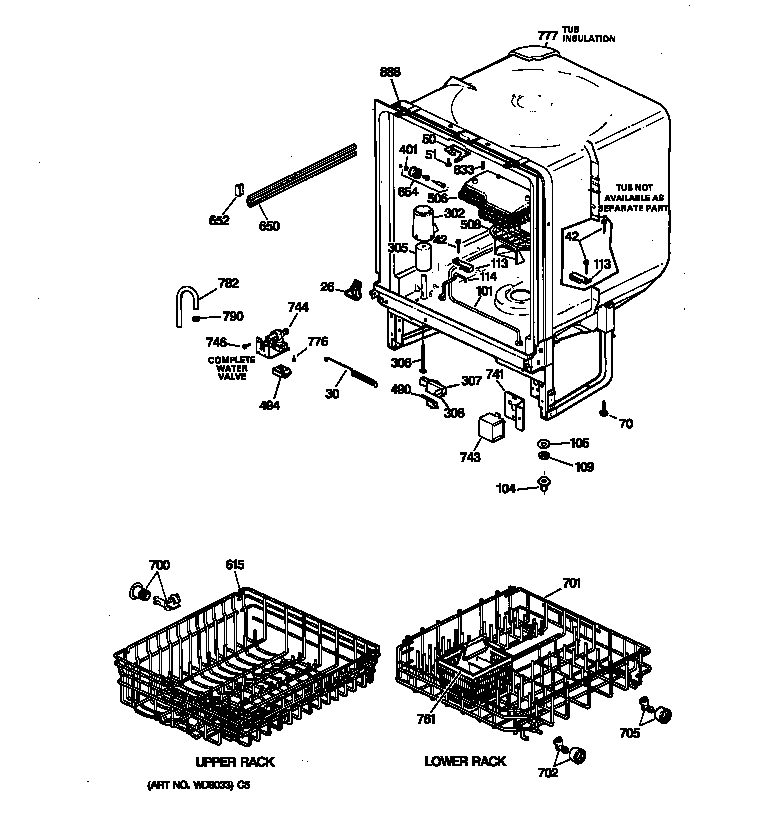 Kenmore 36315161794 body parts diagram