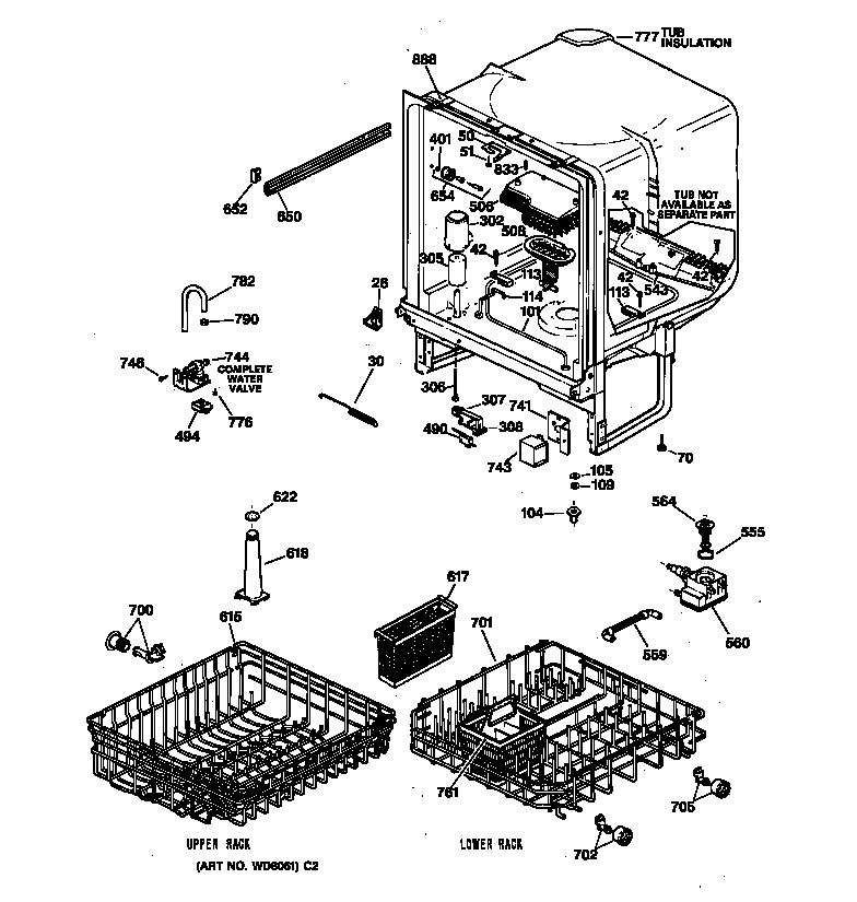 Kenmore 36315651893 body parts diagram