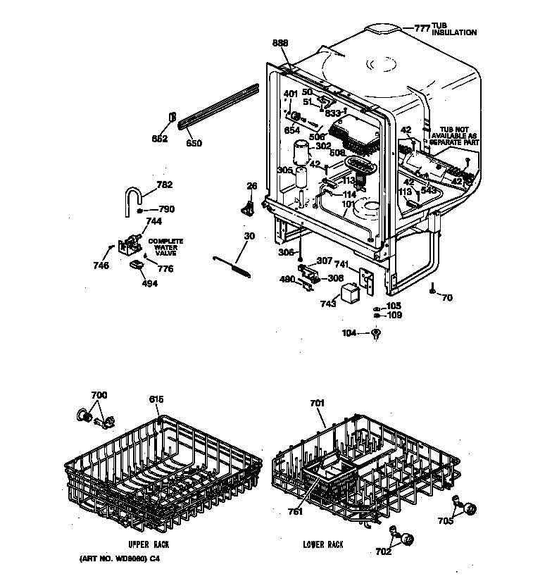Kenmore 36314195993 body parts diagram