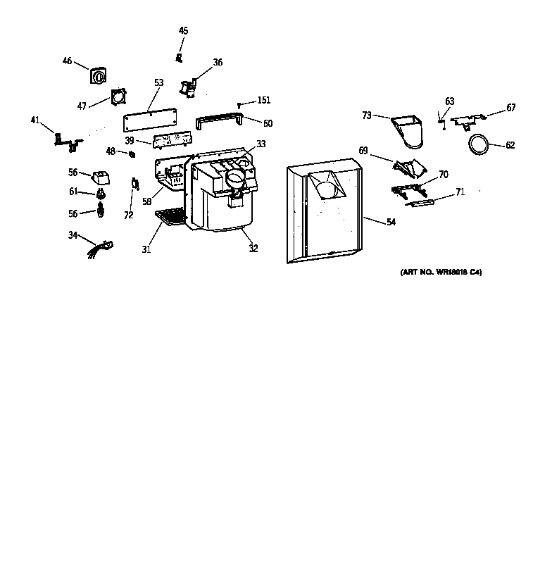 Kenmore 36350627000 dispenser diagram