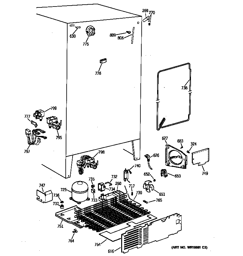 Kenmore 36350627000 unit parts diagram
