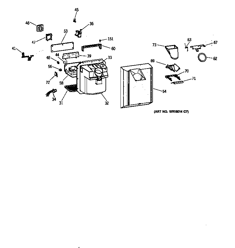 Kenmore 36350232000 dispenser diagram