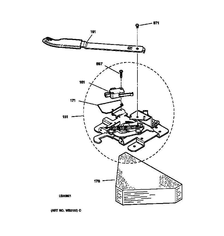 GE JBP66AB1AA door lock diagram