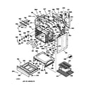 GE JBP78WB1WW body & drawer parts diagram