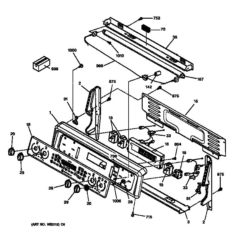 GE JB940AB1AA control panel diagram