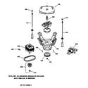 GE WCSR2070TDAA suspension, pump & drive components diagram
