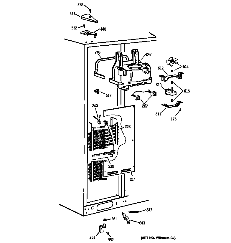 Kenmore 36359472990 freezer section diagram