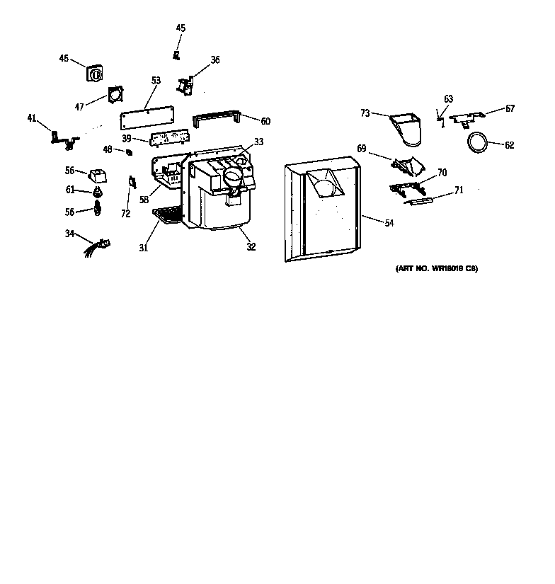 Kenmore 36359492990 dispenser diagram