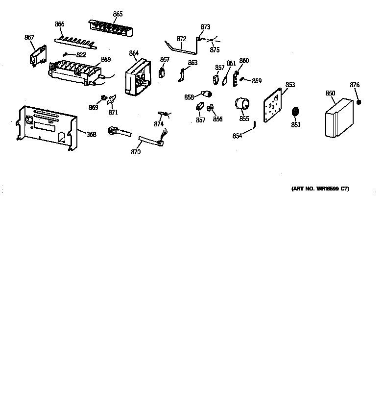 Kenmore 36359492990 icemaker wr30x0328 diagram