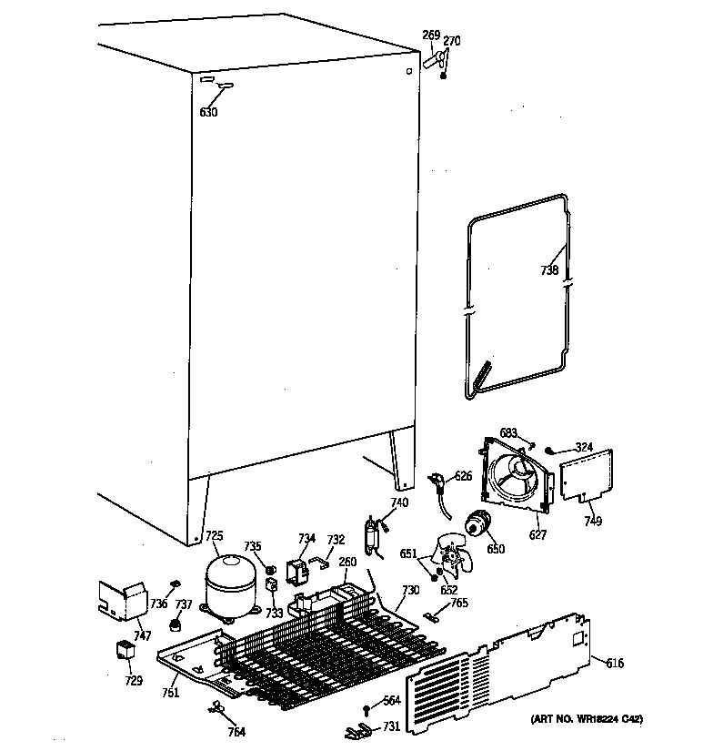 GE TFX20SAXFWW unit parts diagram
