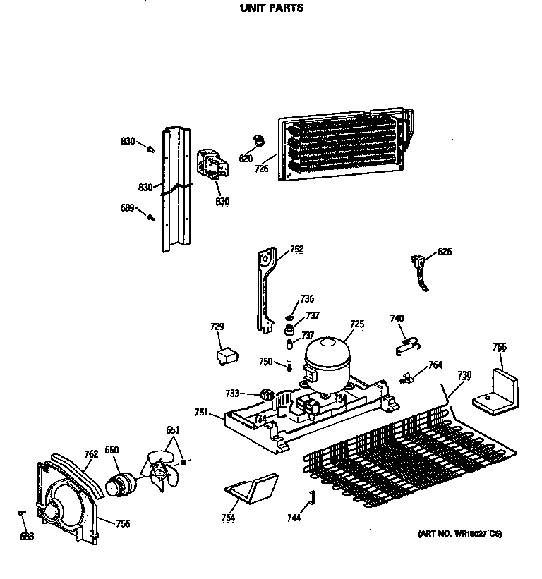 GE TBX19PATMRBB unit parts diagram